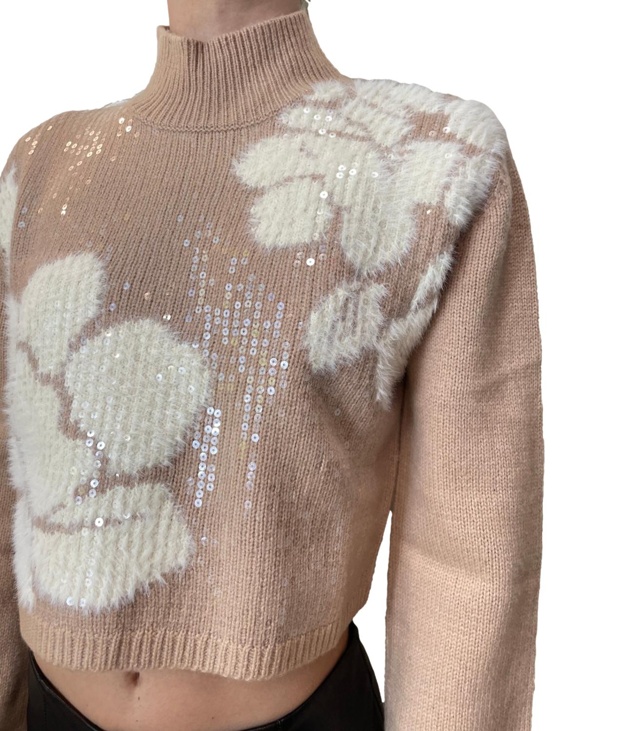 Pennyblack Maglia Timo Camel/Bianco Donna