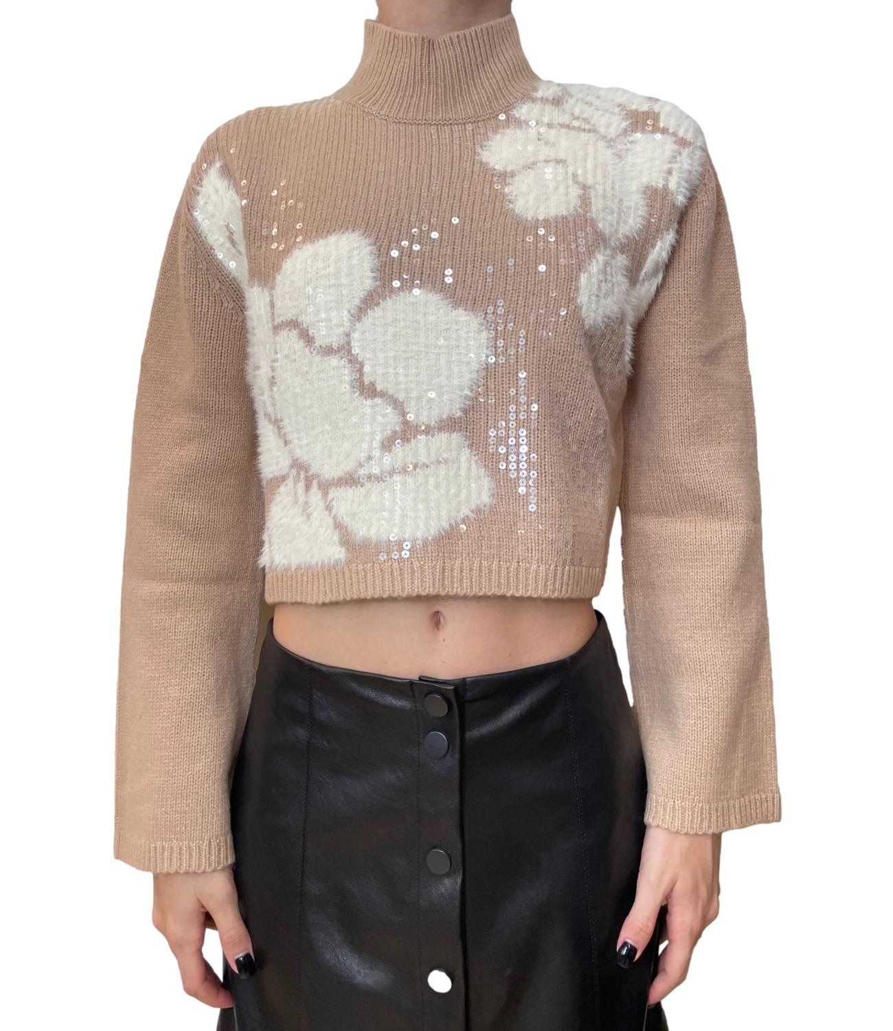 Pennyblack Maglia Timo Camel/Bianco Donna