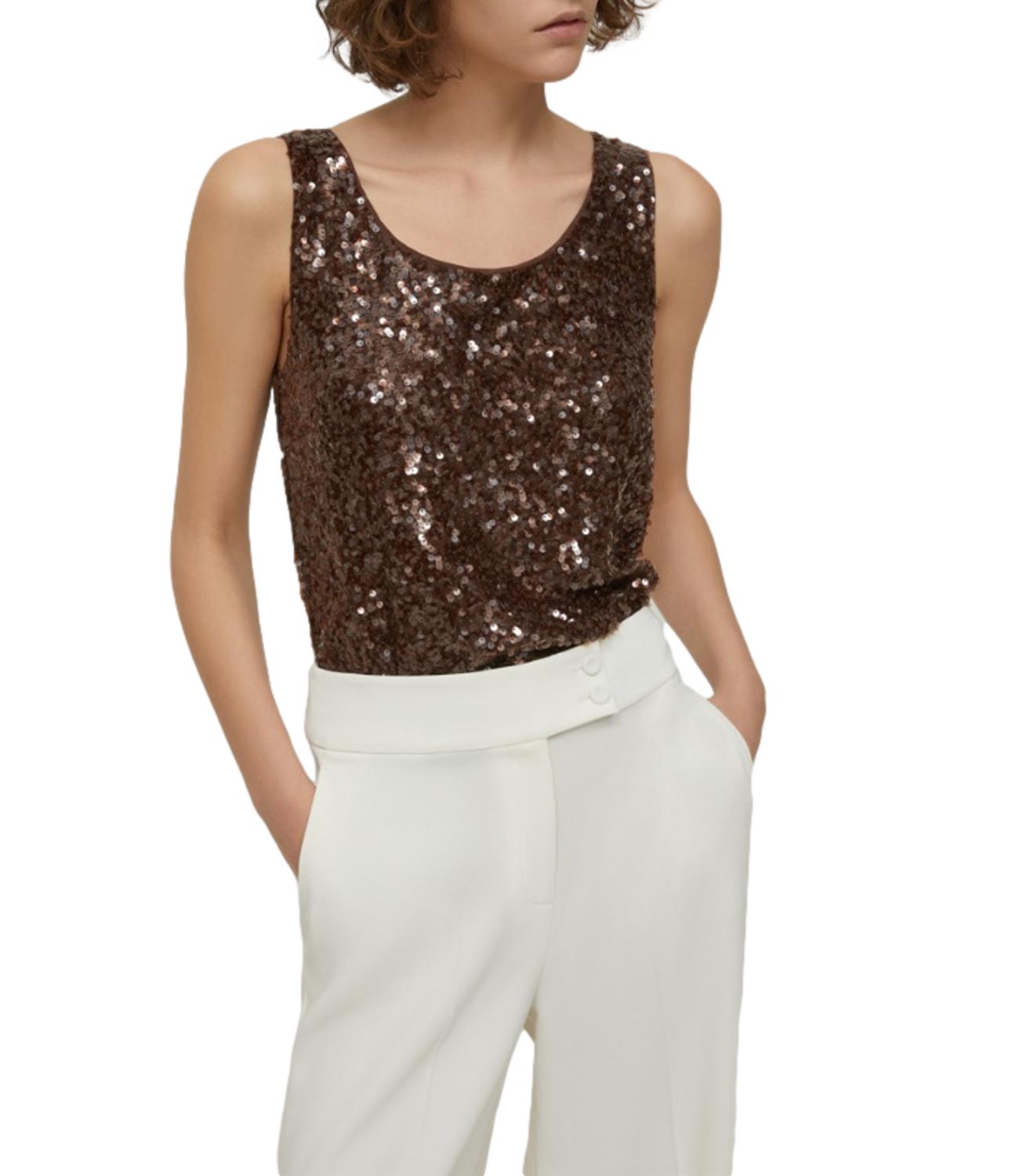 Pennyblack Canotta Semisse Marrone Donna