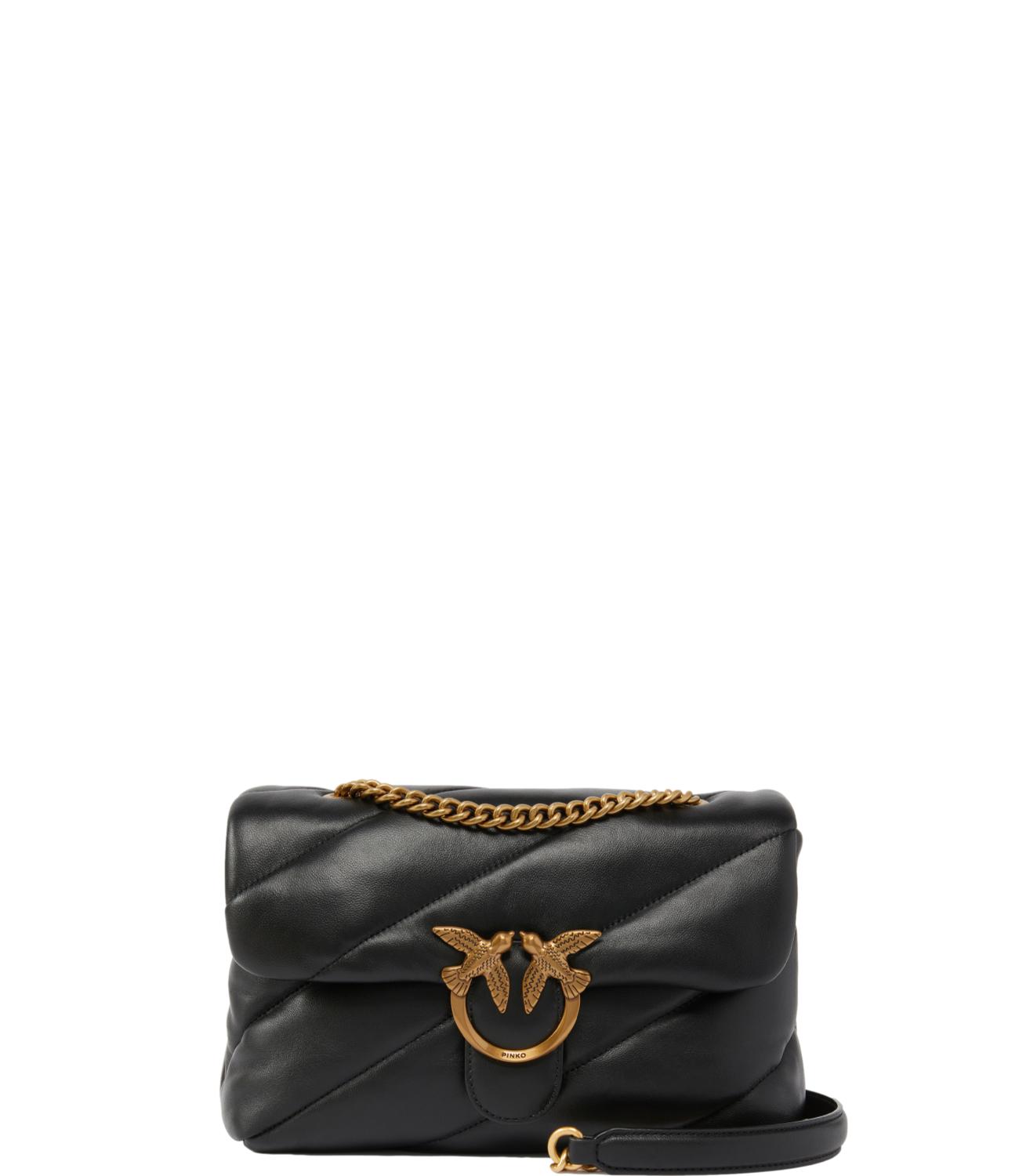 Classic Love Bag Puff Maxi Quilt nera oro