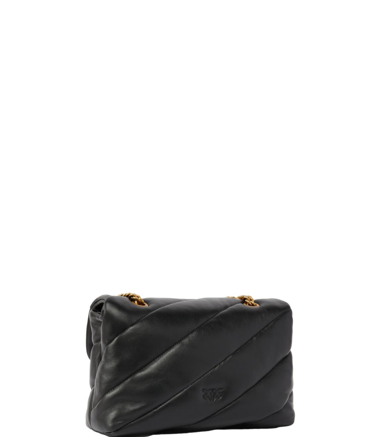 Classic Love Bag Puff Maxi Quilt nera oro