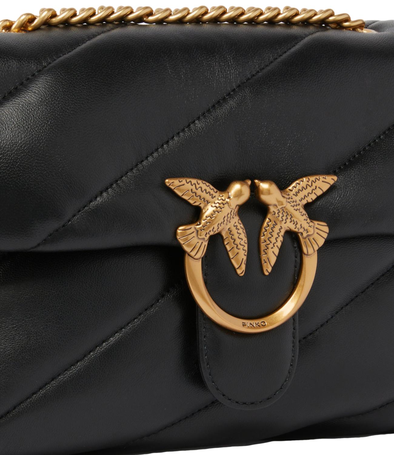Classic Love Bag Puff Maxi Quilt nera oro