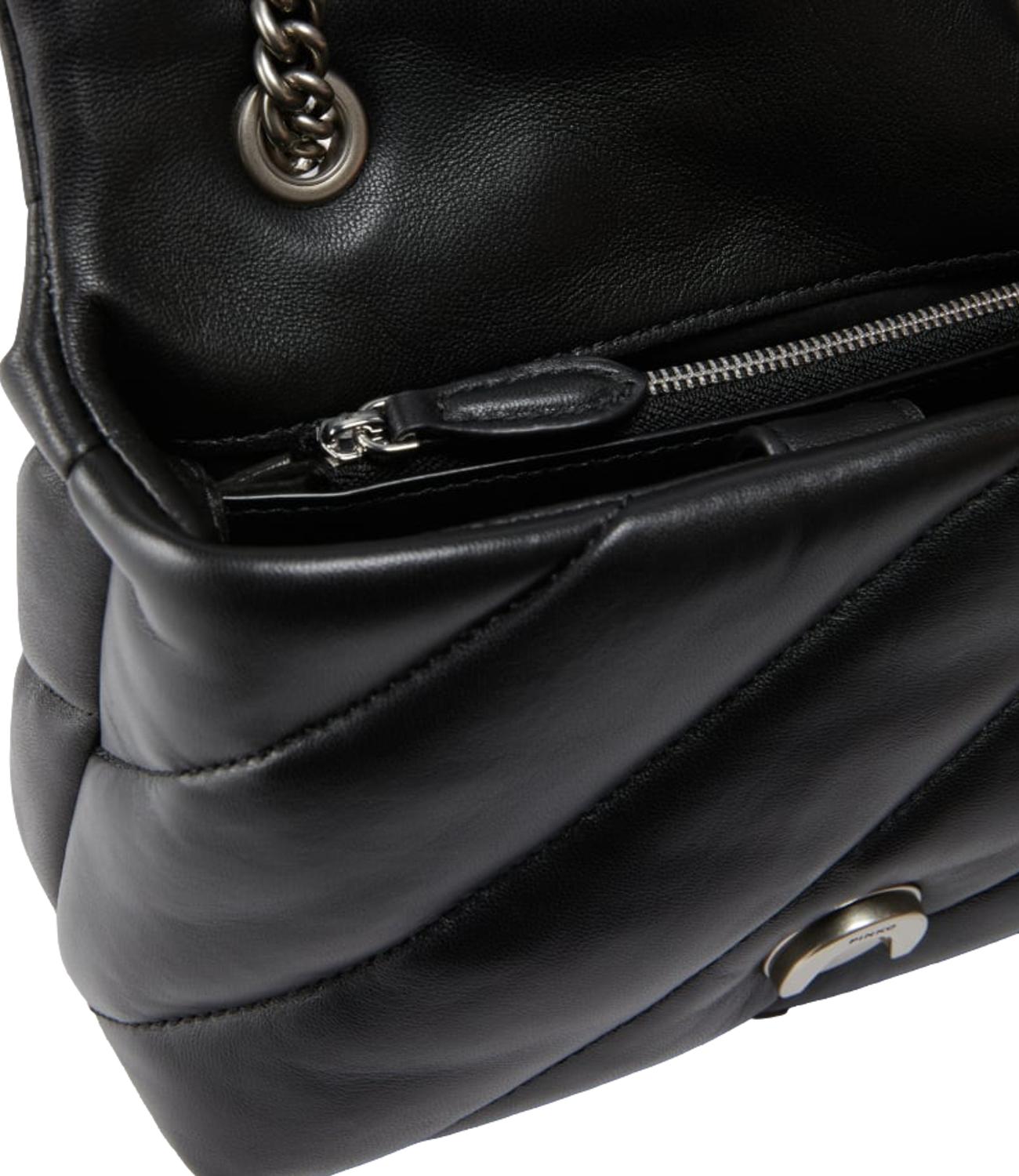 Pinko Borsa Love Puff Mini CL Nera Donna old silver
