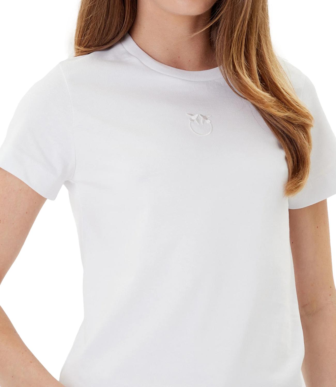 Pinko Bussolotto T-shirt jersey Bianco Brillante Donna