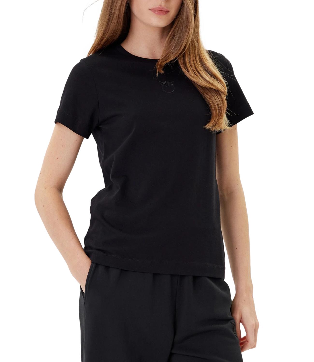 Pinko Bussolotto T-shirt jersey Nero Limousine Donna