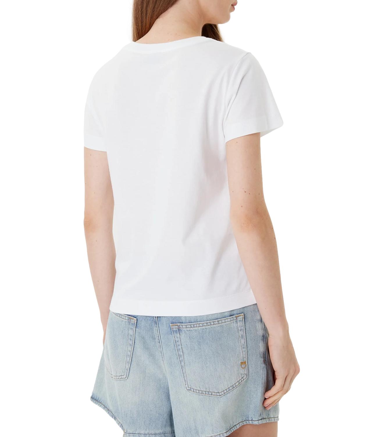 Pinko Basic T-shirt Logo Bianco Brillante Donna