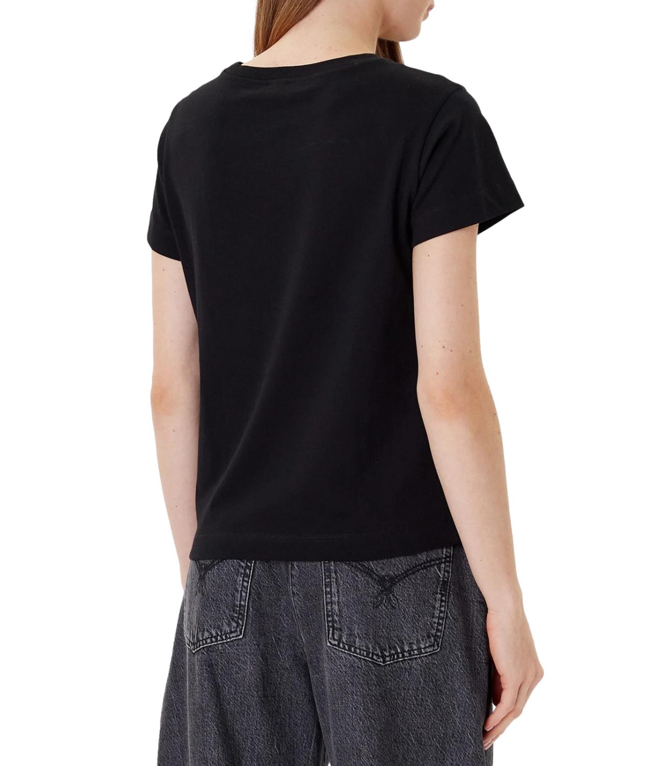 Pinko Basic T-shirt Logo Nero Limousine Donna