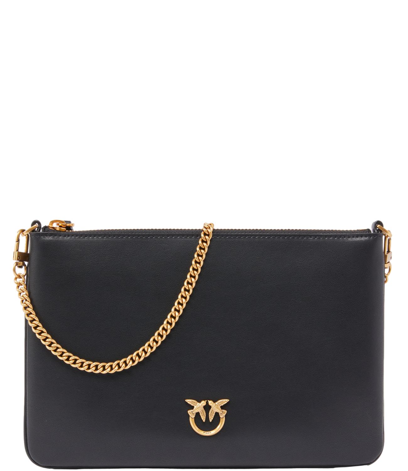 Pinko Borsa Flat Classic Nera/Oro Donna