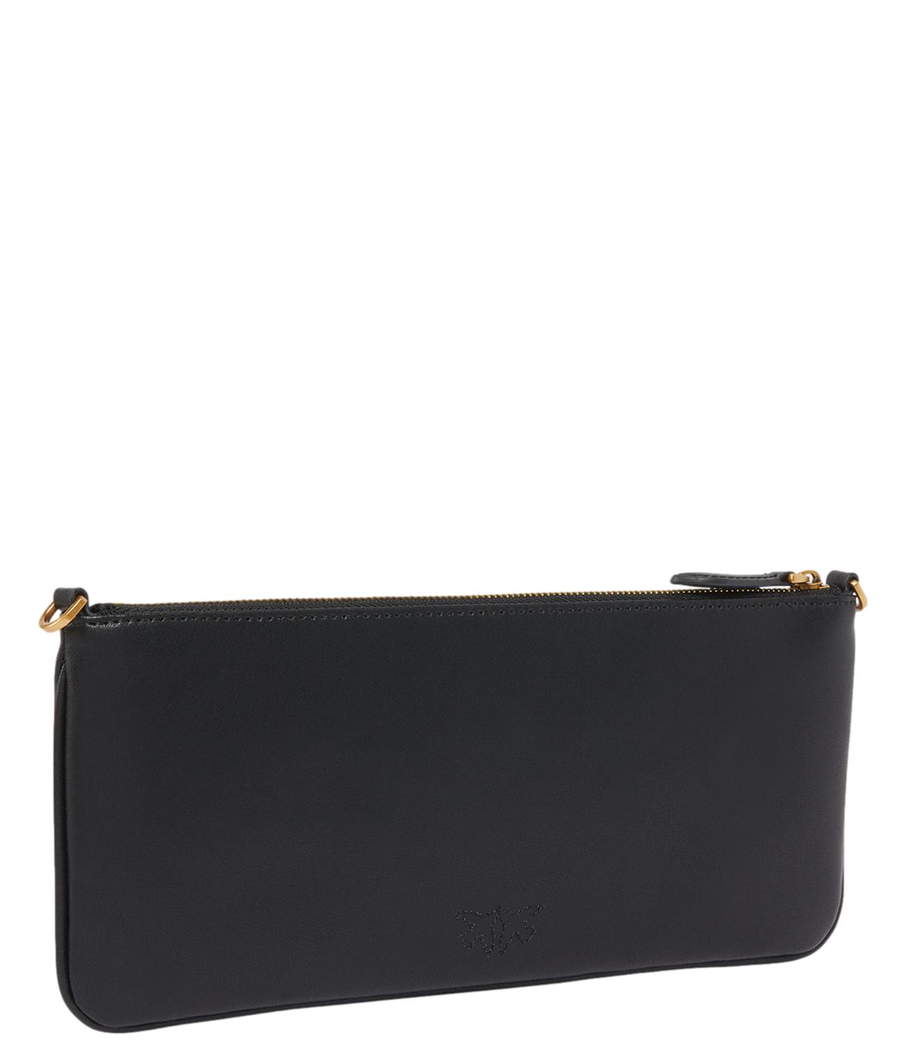 Pinko Borsa Horizontal Flat Nero/Oro Donna