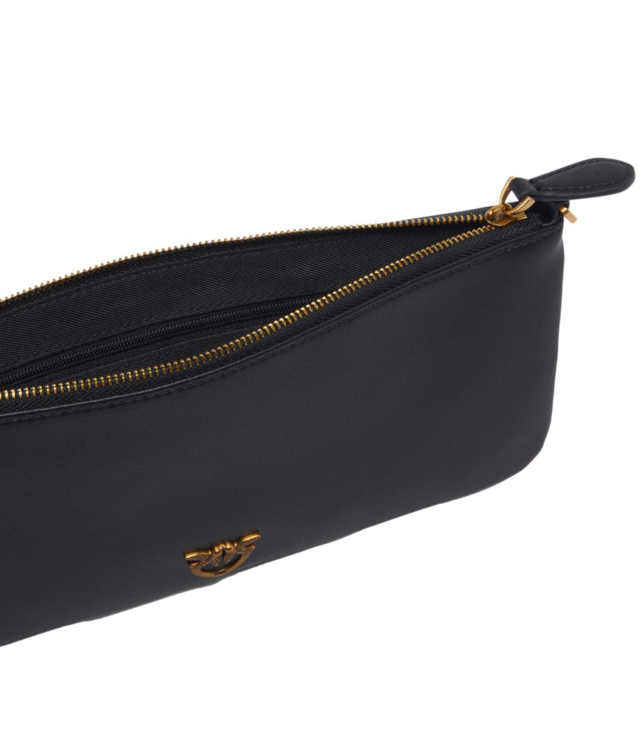 Pinko Borsa Horizontal Flat Nero/Oro Donna