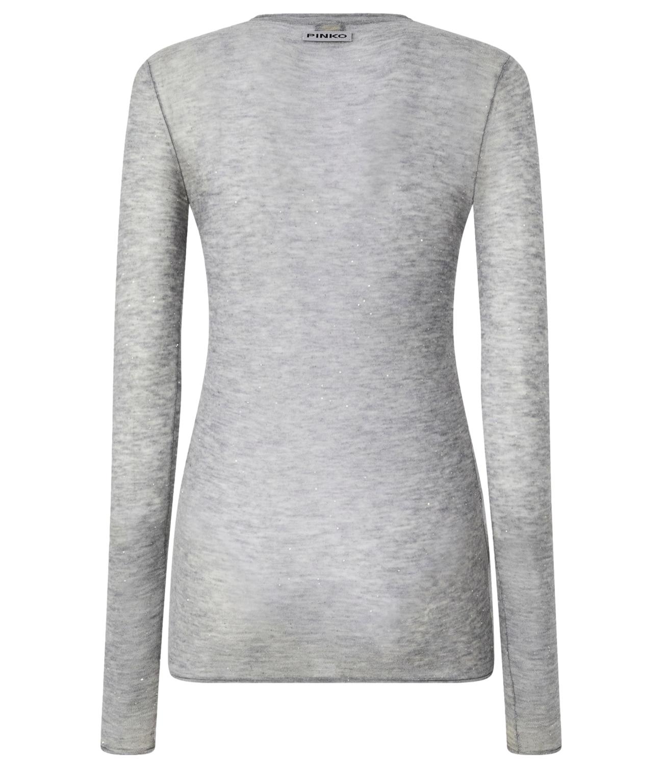 Pinko Maglia Pico Grigio Pioggerella Donna