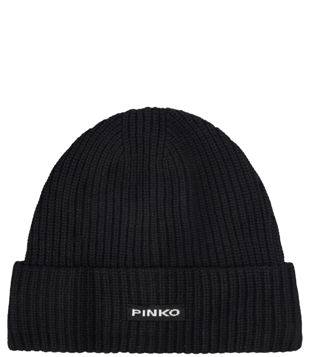 Pinko Bosnia Beanie Half English Rib Nero Donna