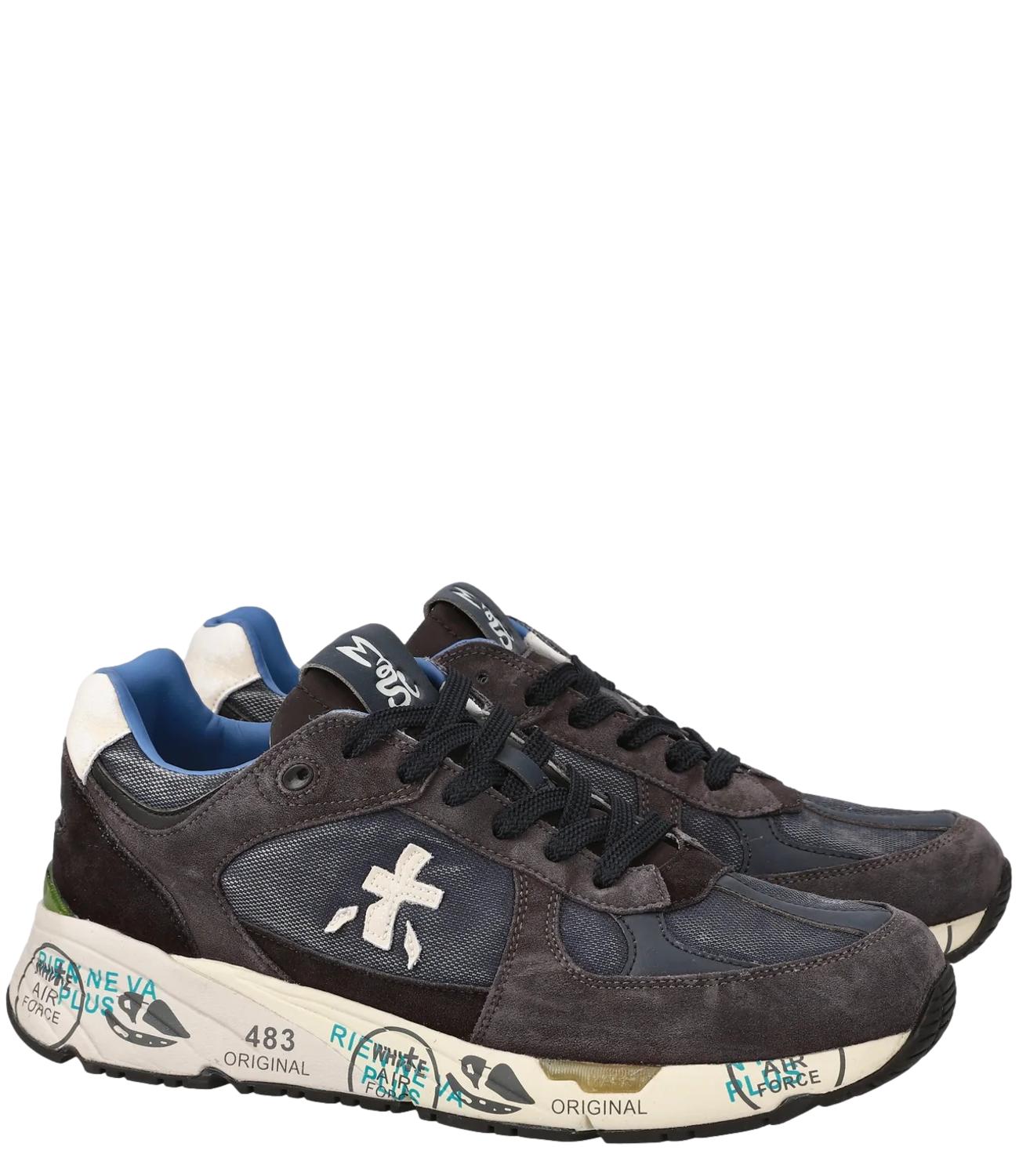 Scarpa uomo blu marrone MASE 7819