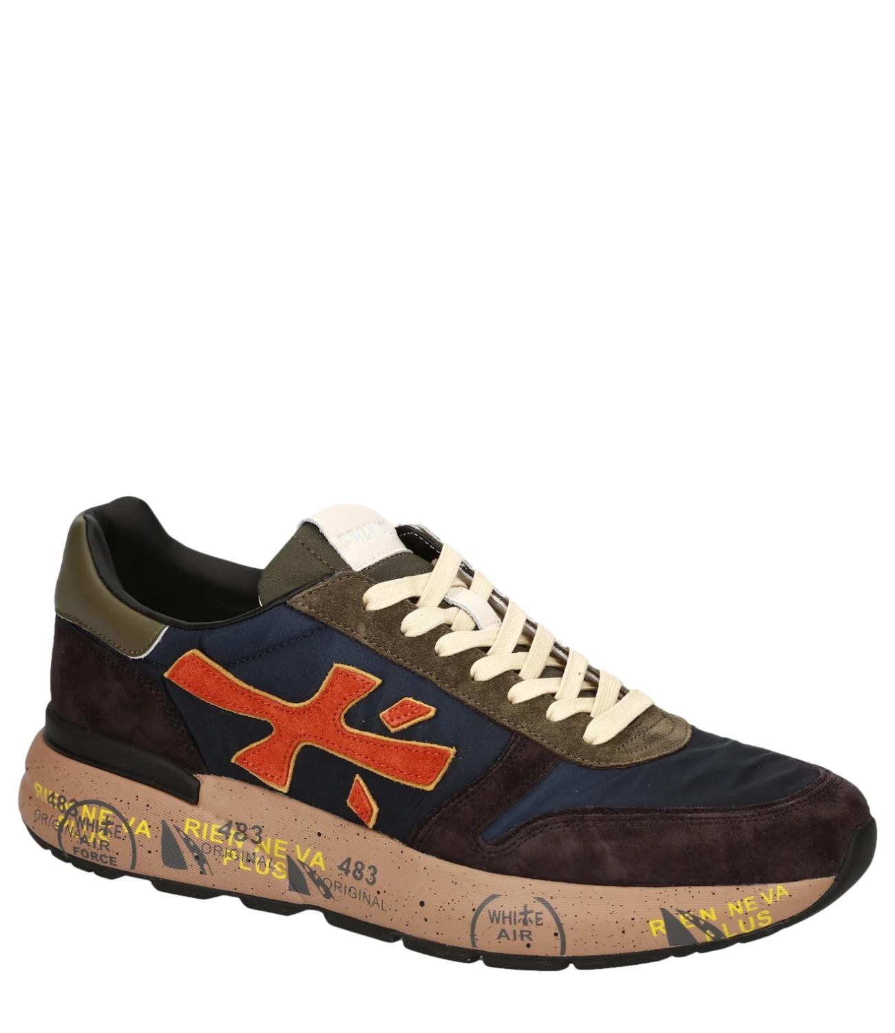 Scarpa Mick uomo 7721 blu e arancio