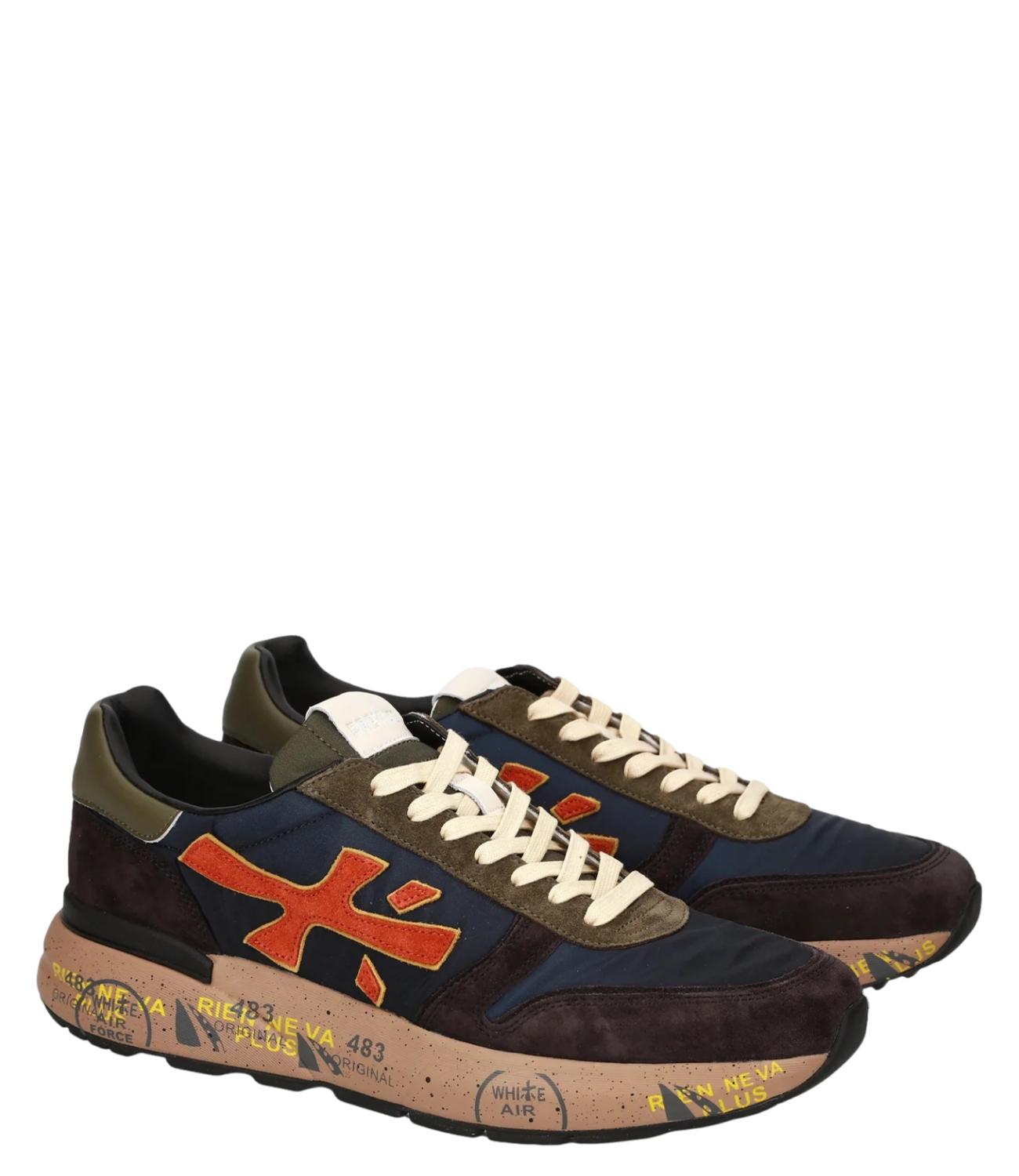 Scarpa Mick uomo 7721 blu e arancio