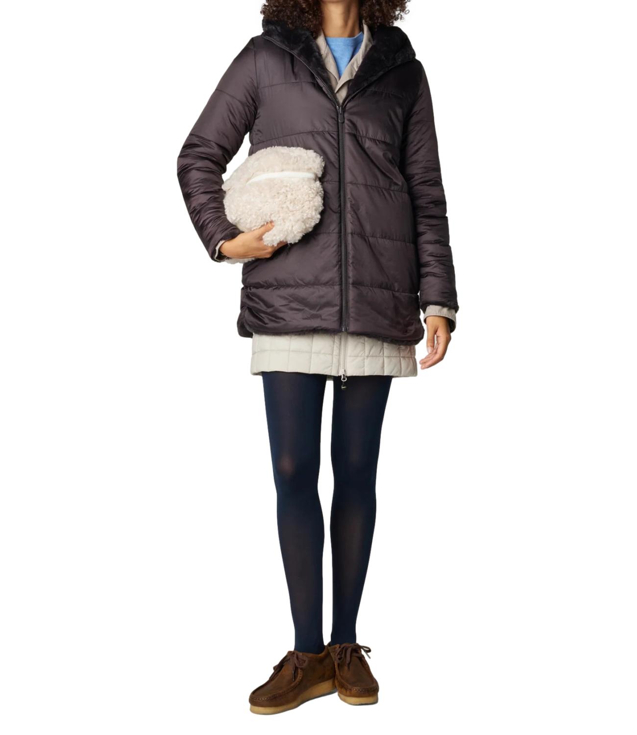 SAVE THE DUCK cappotto BRIDGET brown black donna