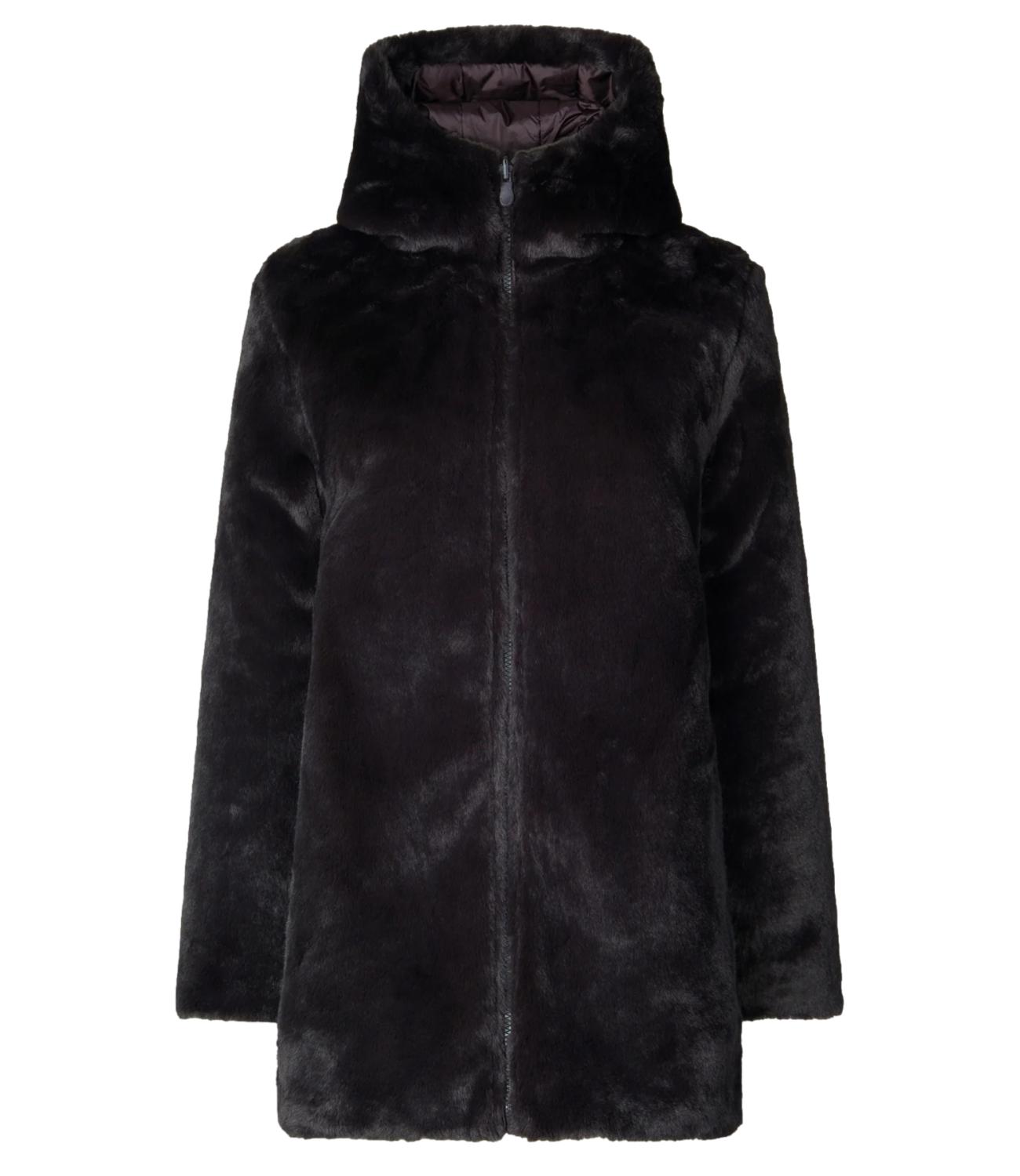 SAVE THE DUCK cappotto BRIDGET brown black donna