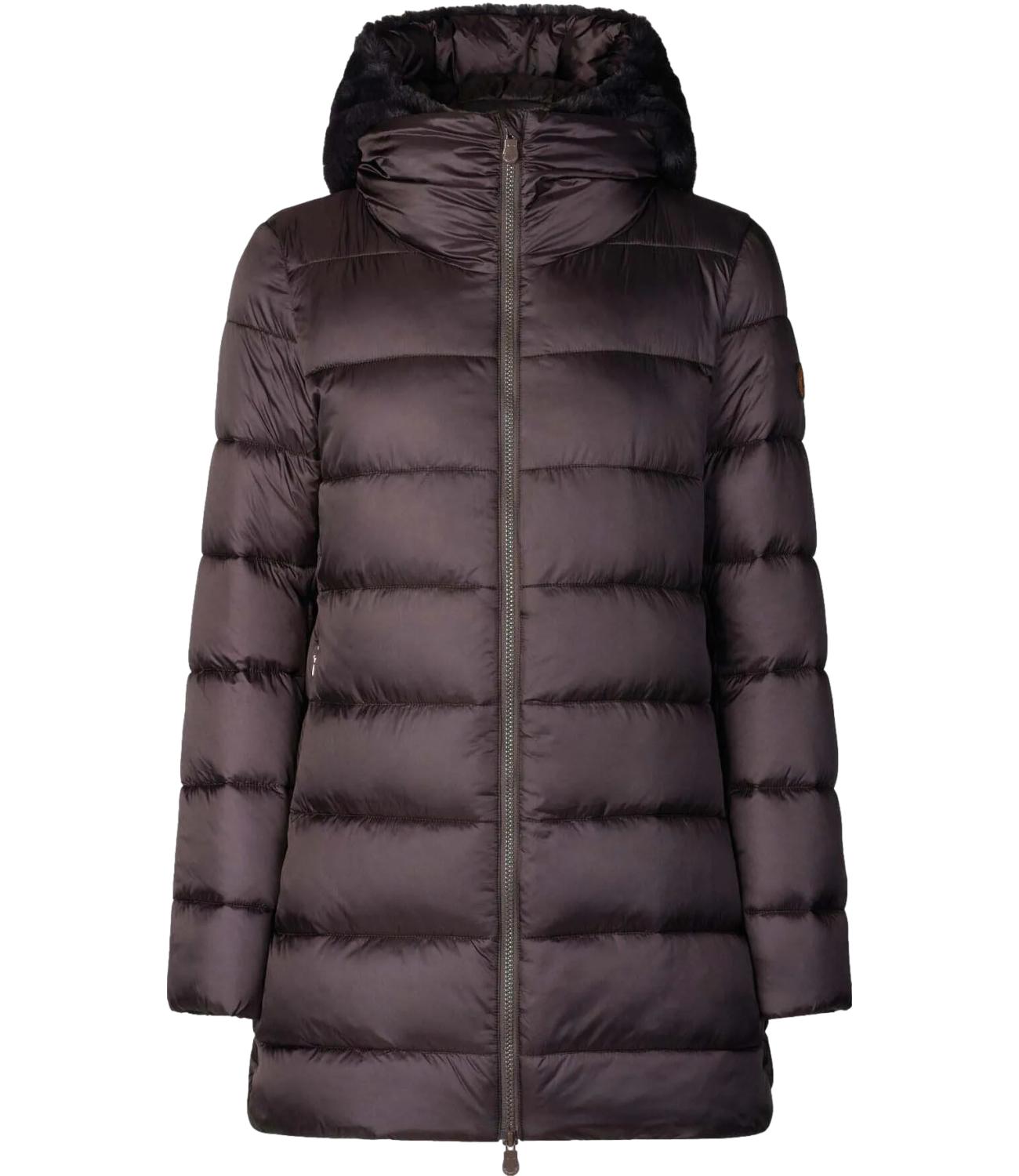 Save The Duck Cappotto MATILDA Brown Black Donna