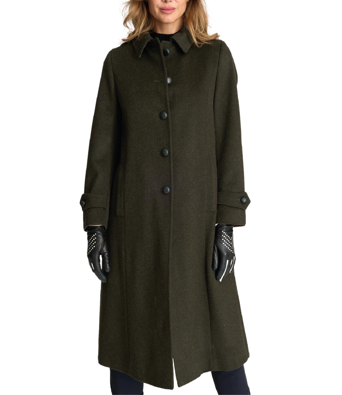 Cappotto donna verde Zirl Wollfutter Fix