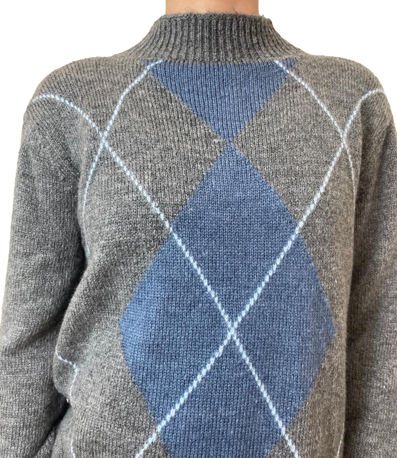 Studio It Maglia Rombi Grigio Donna