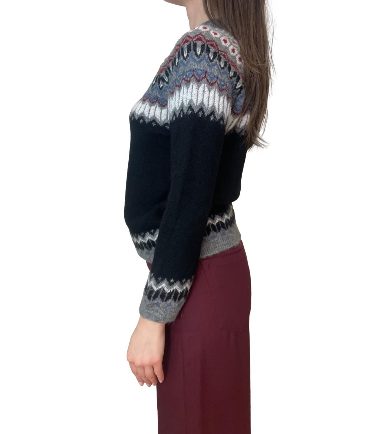 Studio It Maglia Nero Mot.Geometrico Donna