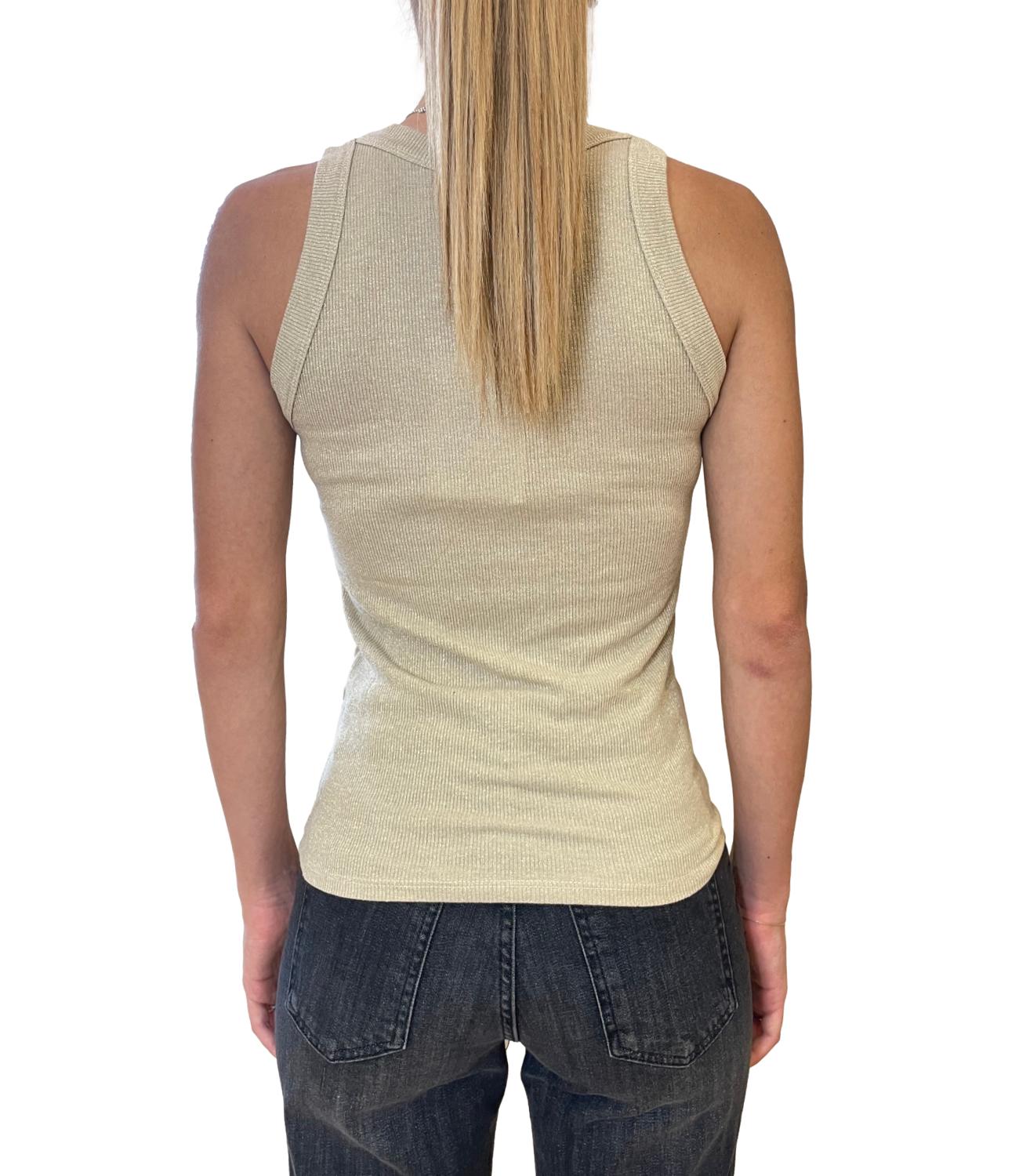 Susy Mix Canotta Lurex Burro Donna