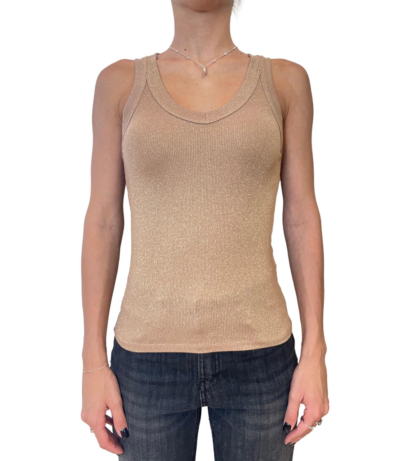 Susy Mix Canotta Lurex Rosa Donna