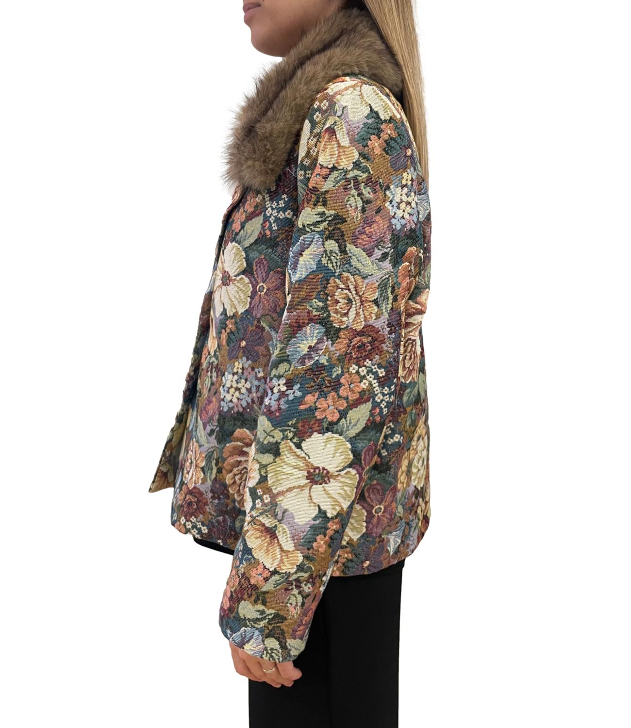 Susy Mix Giubbino Jacquard Verde Donna
