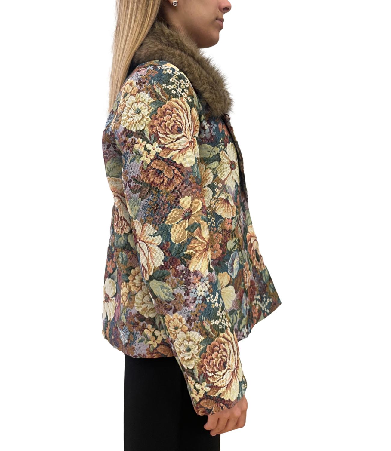 Susy Mix Giubbino Jacquard Verde Donna