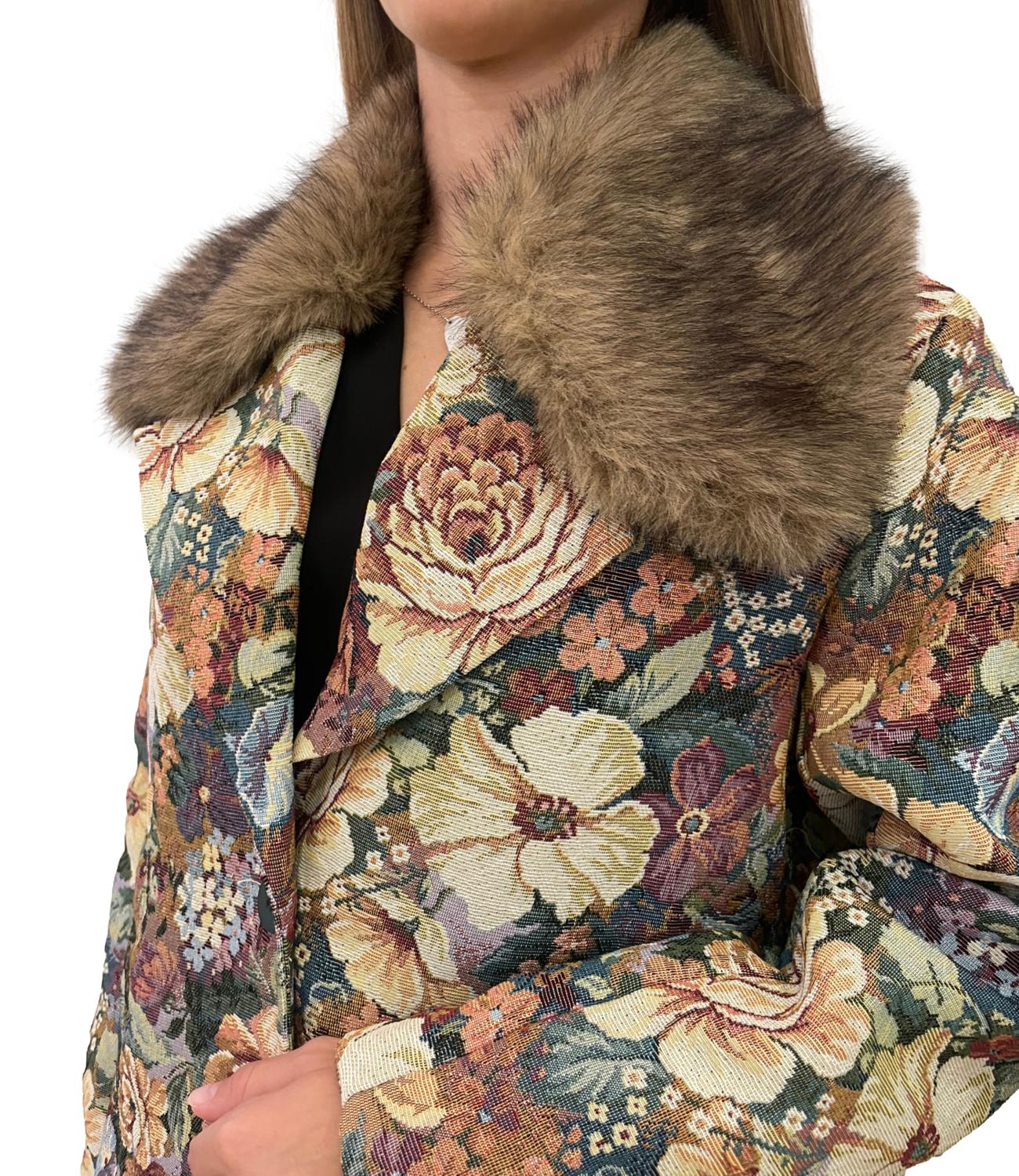 Susy Mix Giubbino Jacquard Verde Donna