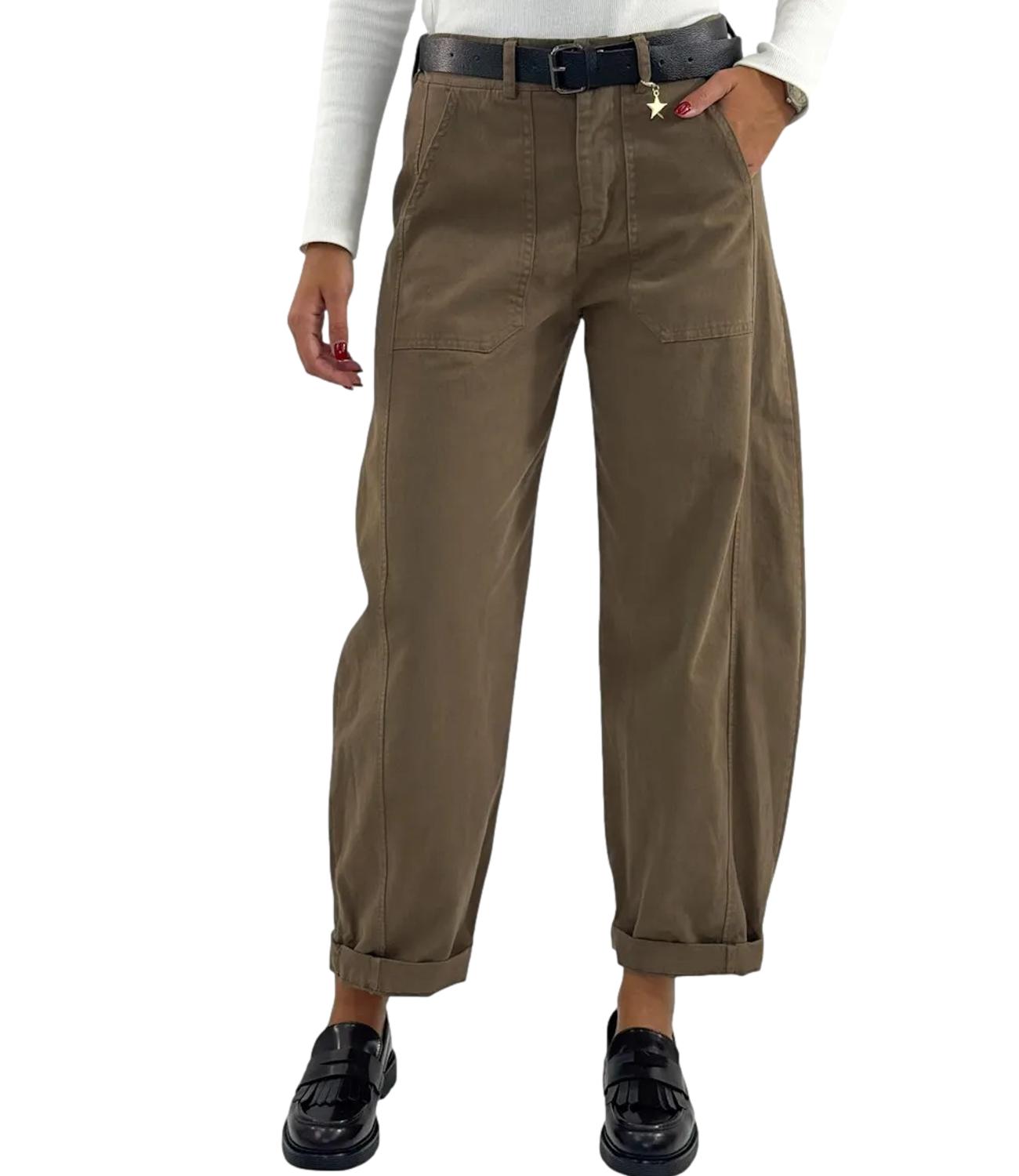 Susy Mix Pantaloni Ovetto Tabacco Donna