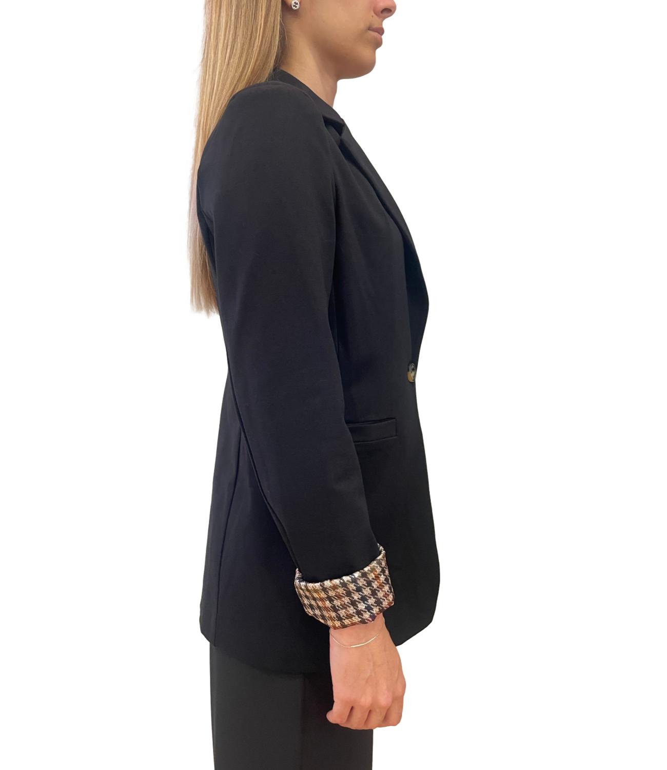 Susy Mix Giacca C/Spilla Nero Donna