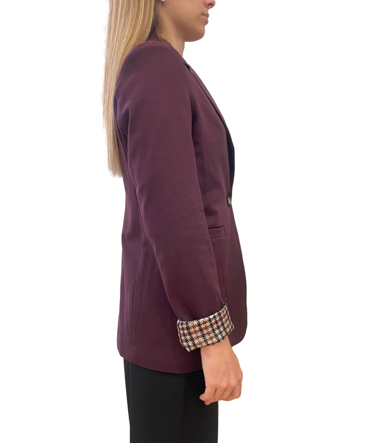 Susy Mix Giacca C/Spilla Vino Donna