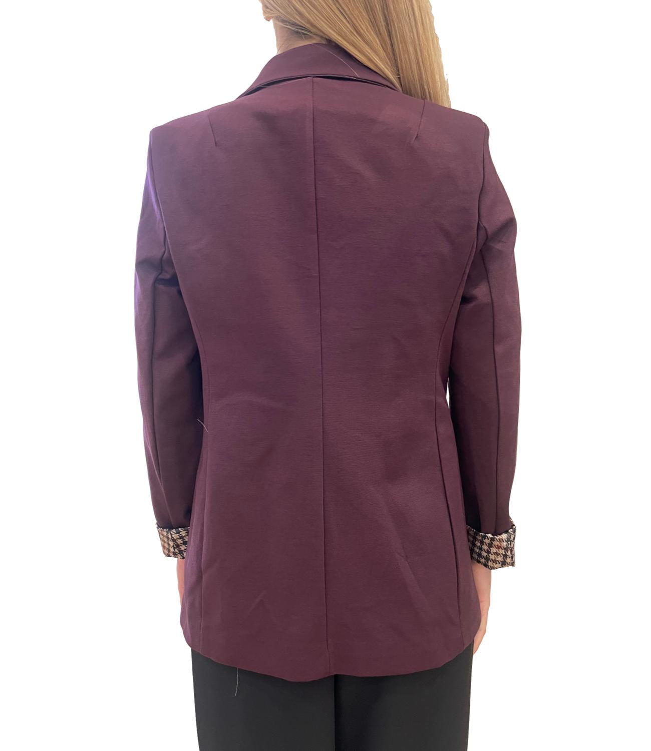 Susy Mix Giacca C/Spilla Vino Donna