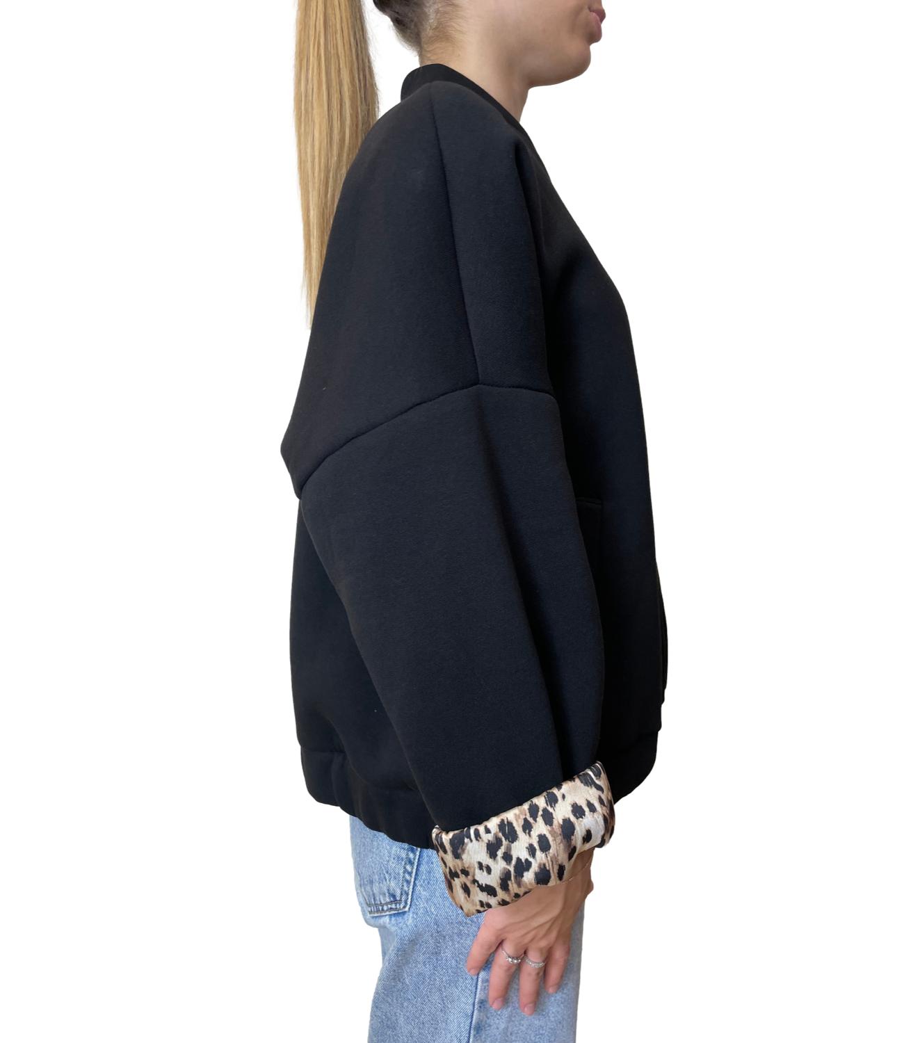 Susy Mix Bomber Felpa Nero Donna