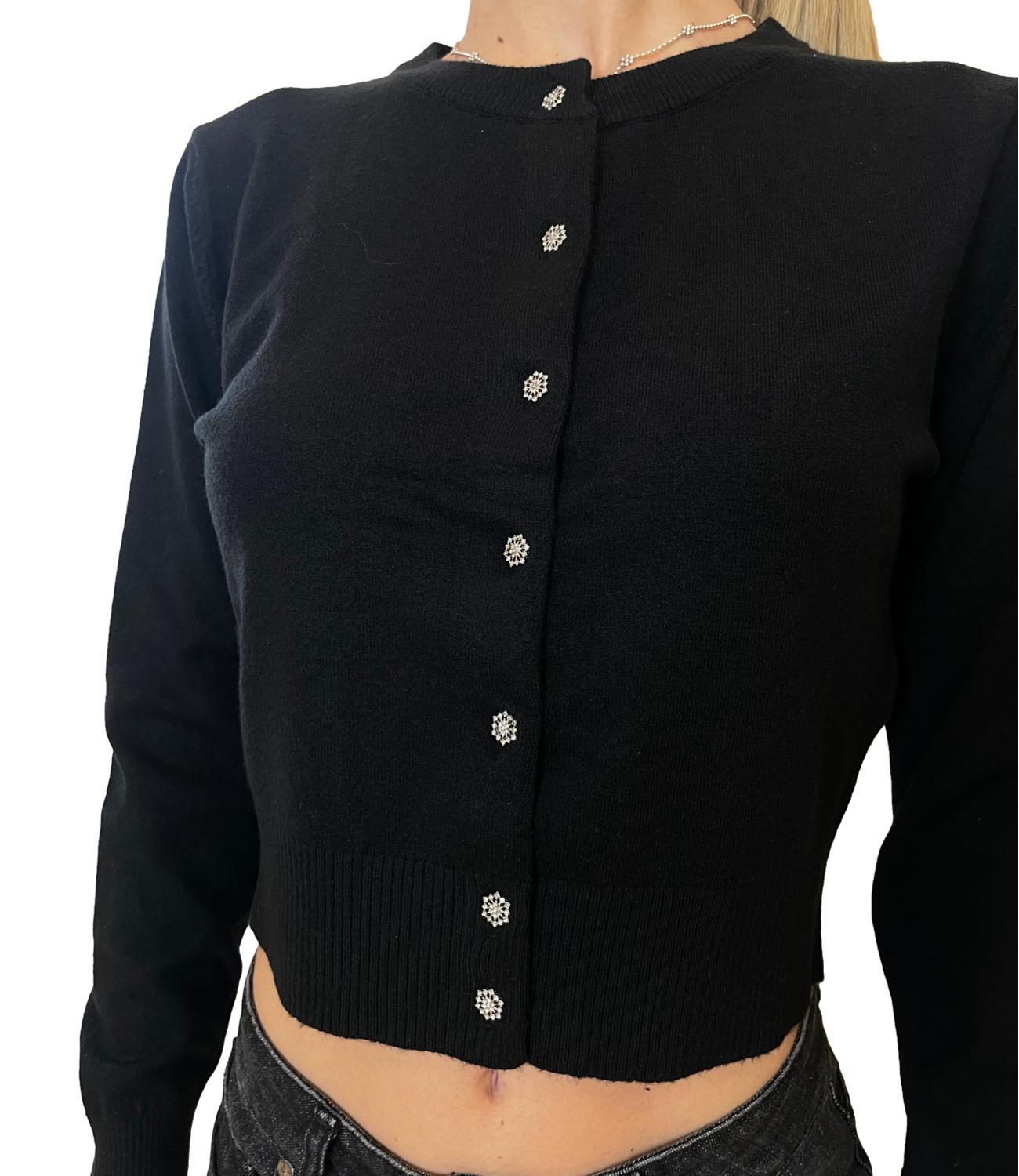 Susy Mix Cardigan Nero Donna