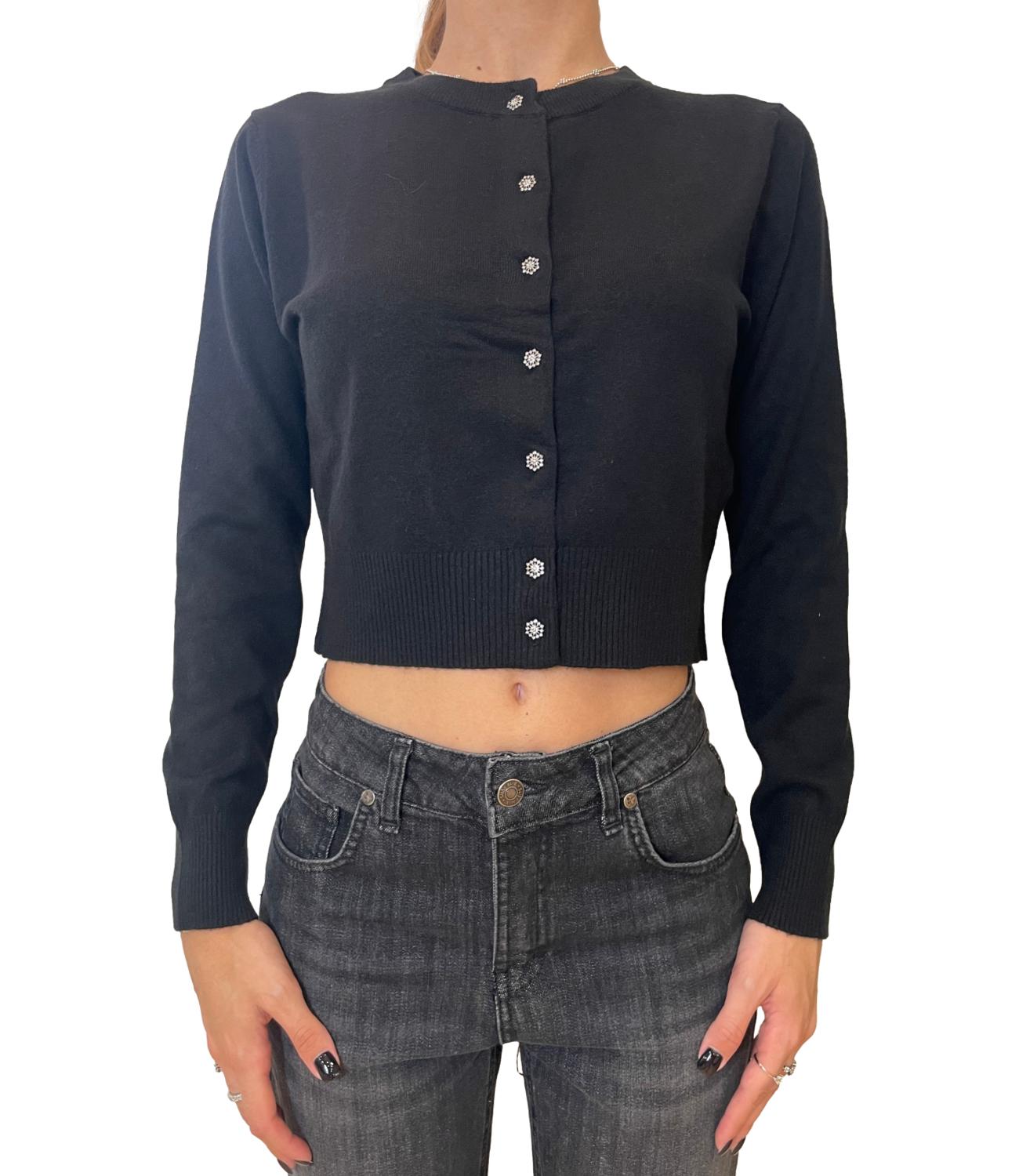 Susy Mix Cardigan Nero Donna