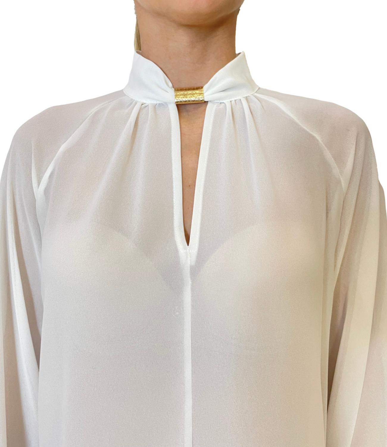 Susy Mix Blusa georgette Crema Donna