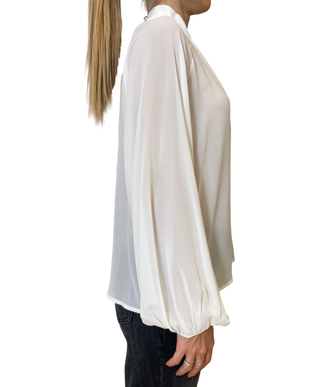 Susy Mix Blusa georgette Crema Donna