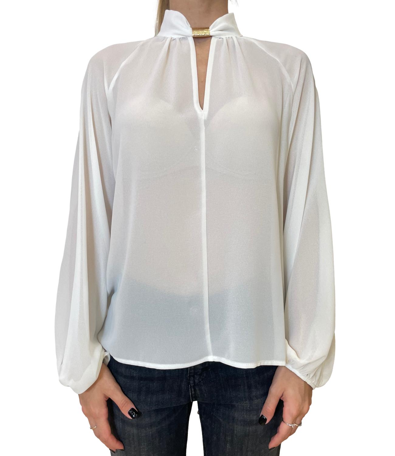 Susy Mix Blusa georgette Crema Donna