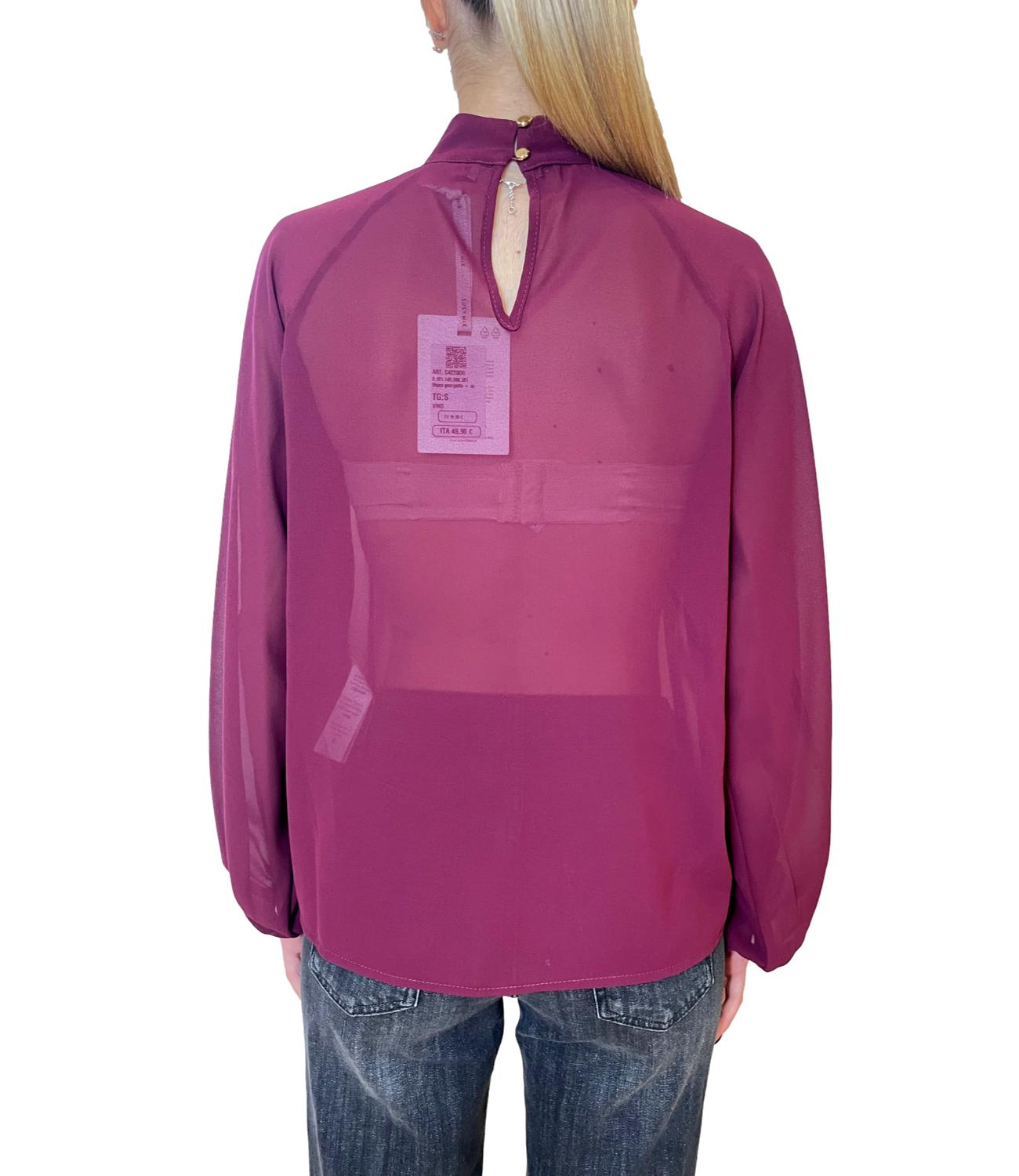 Susy Mix Blusa georgette Vino Donna