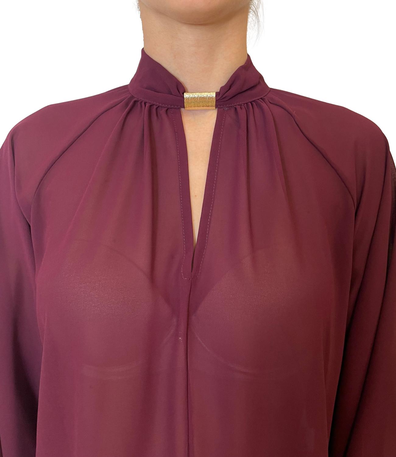 Susy Mix Blusa georgette Vino Donna