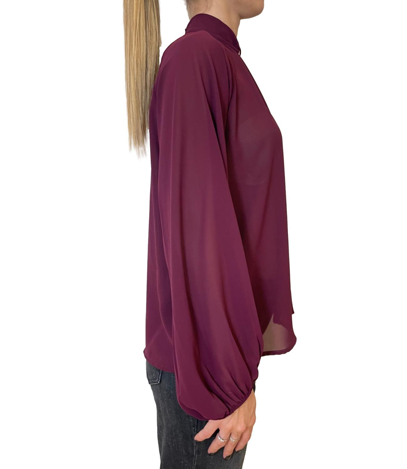 Susy Mix Blusa georgette Vino Donna