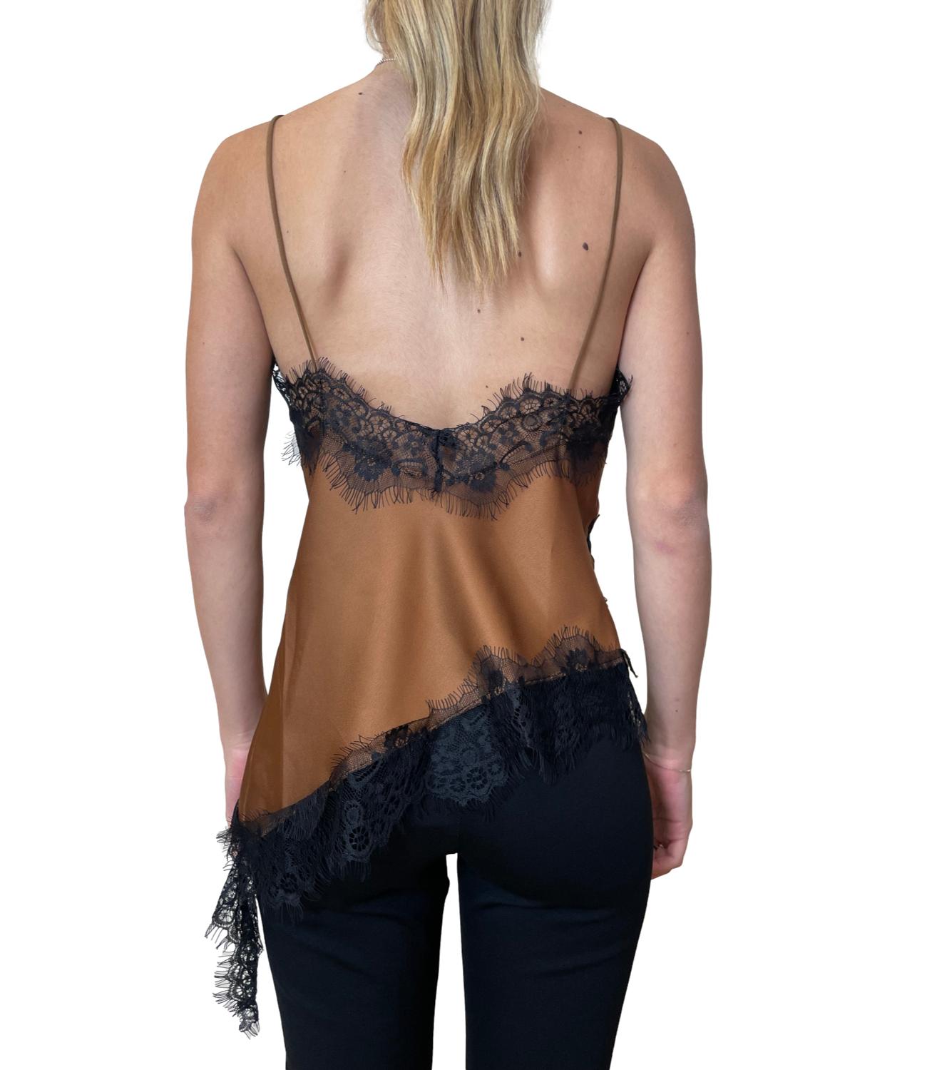 Susy Mix Top Pizzo Tabacco Donna