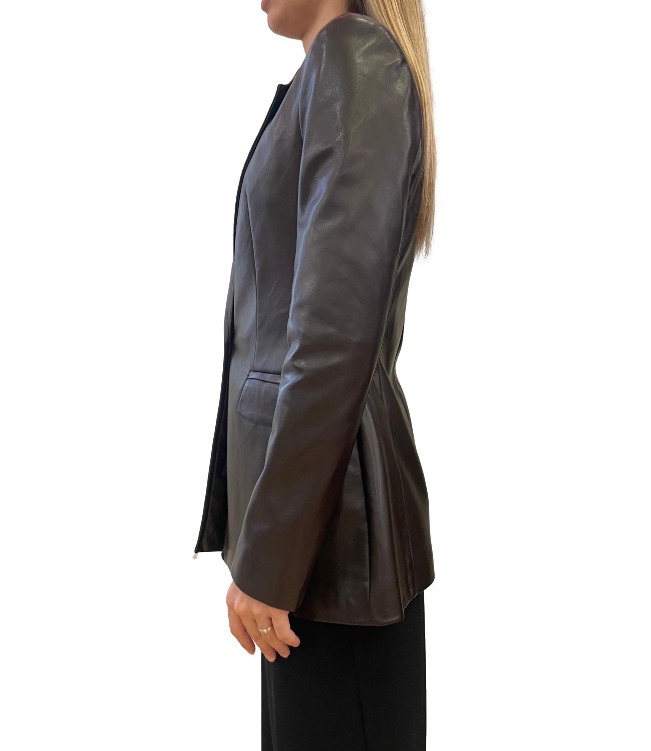Susy Mix Giacca Ecopelle Moro Donna