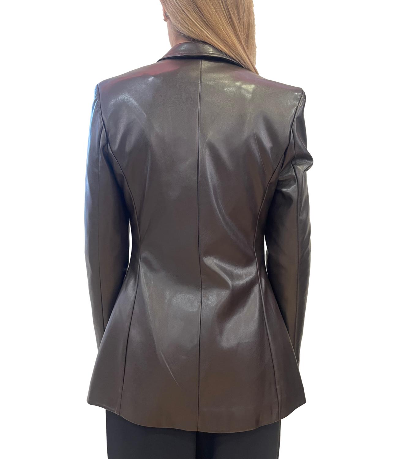 Susy Mix Giacca Ecopelle Moro Donna