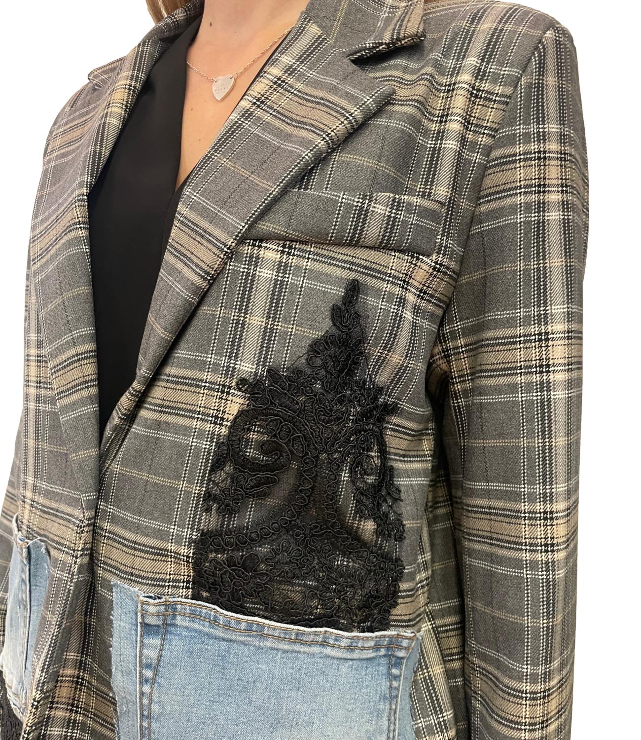 Susy Mix Giacca Grigio Melange Donna
