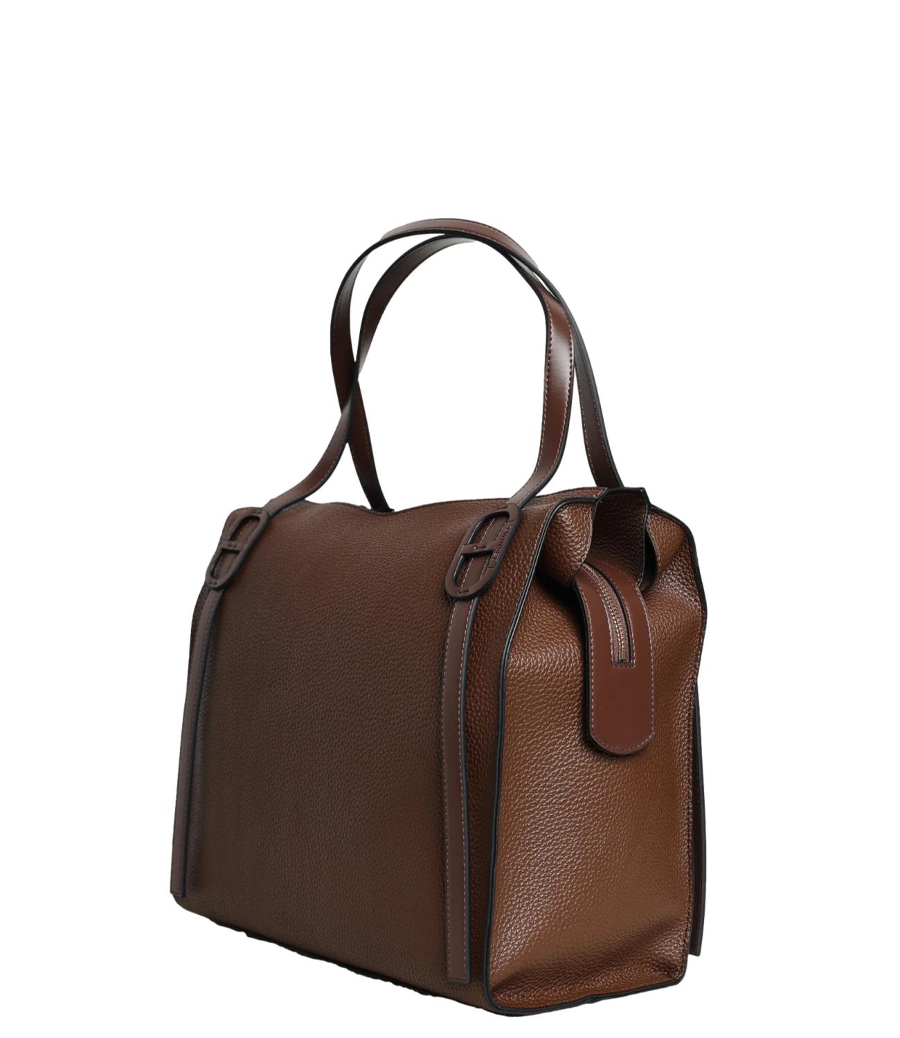 Twinset Tote C/Logo Oval T Blak Chocolate Donna