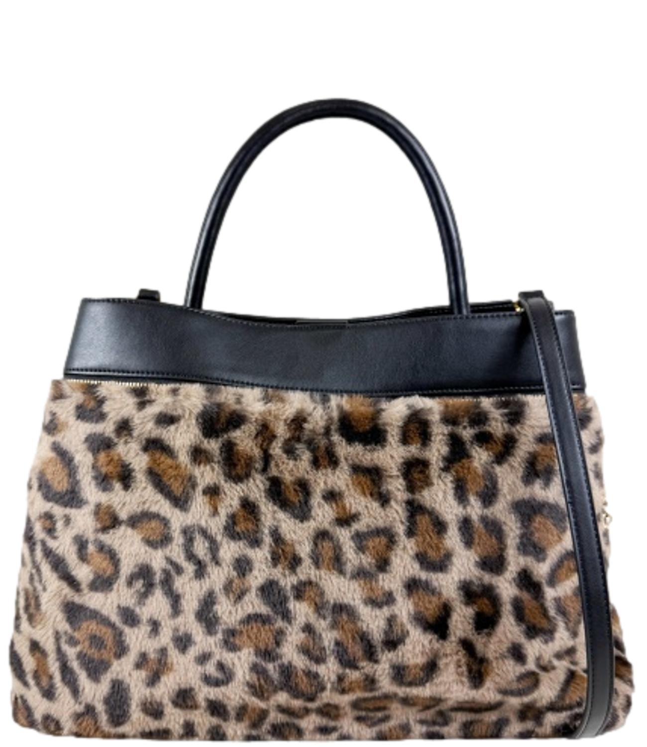 Twinset Tote C/Zip Frontale In Soft Fabric Maculato Donna