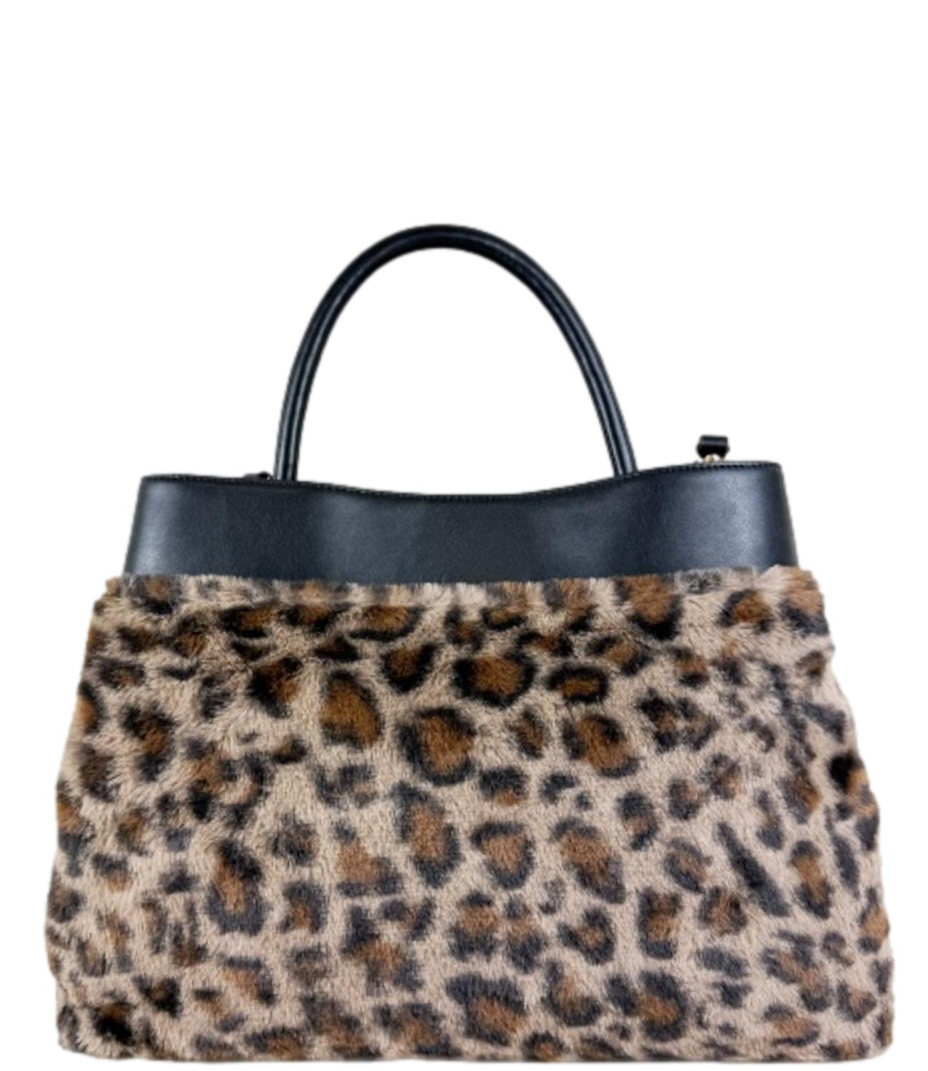 Twinset Tote C/Zip Frontale In Soft Fabric Maculato Donna